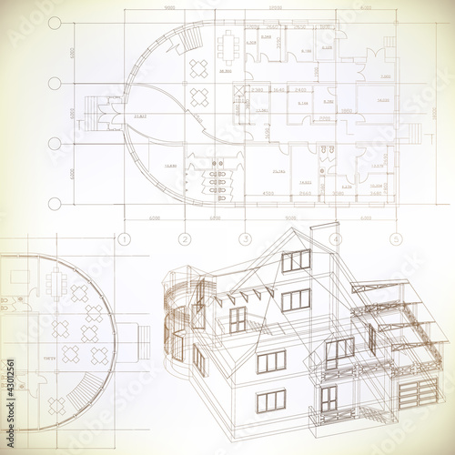 Architectural background. Part of architectural project