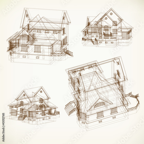 Set of Architectural Icons. Vector background