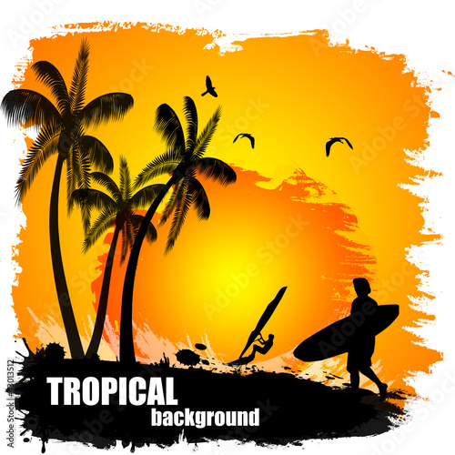 Beautiful tropical background