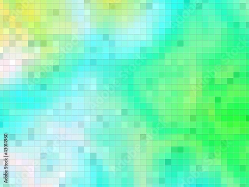 Blue green squares mosaic texture resembling pixels. Suitable for futuristic  modern  progressive designs  as a website or desktop background  for presentations  book covers  leaflets  templates.