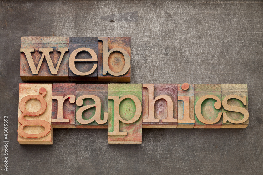 Fototapeta premium web graphics in wood type