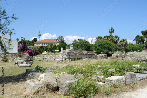 Les ruines du temple d'Aphrodite à Kos sur l'île de Kos photo