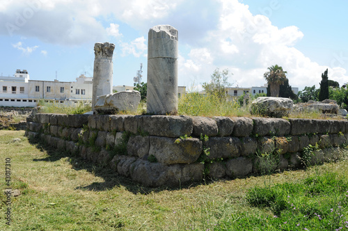Les ruines du temple d'Aphrodite à Kos sur l'île de Kos photo