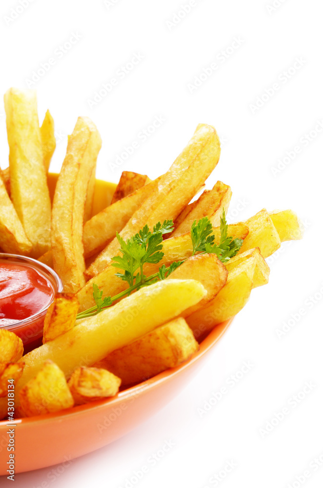 French fries with ketchup French fries with ketchup