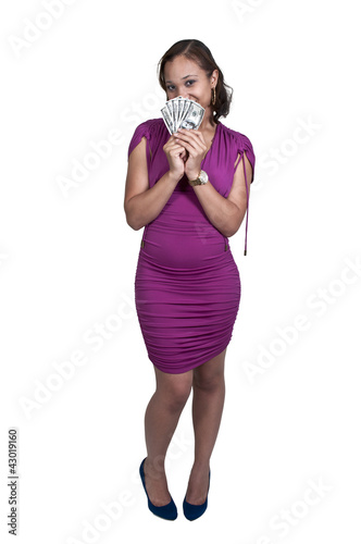 Woman Holding 100 Dollar Bills © Rob Byron
