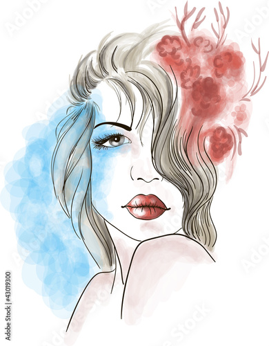 Young latin woman portrait