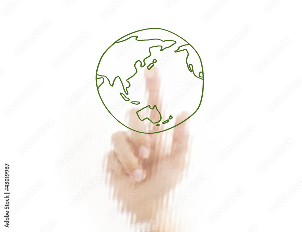 Hands and Earth. Symbol of environmental protection Hands and Earth. Symbol of environmental protection