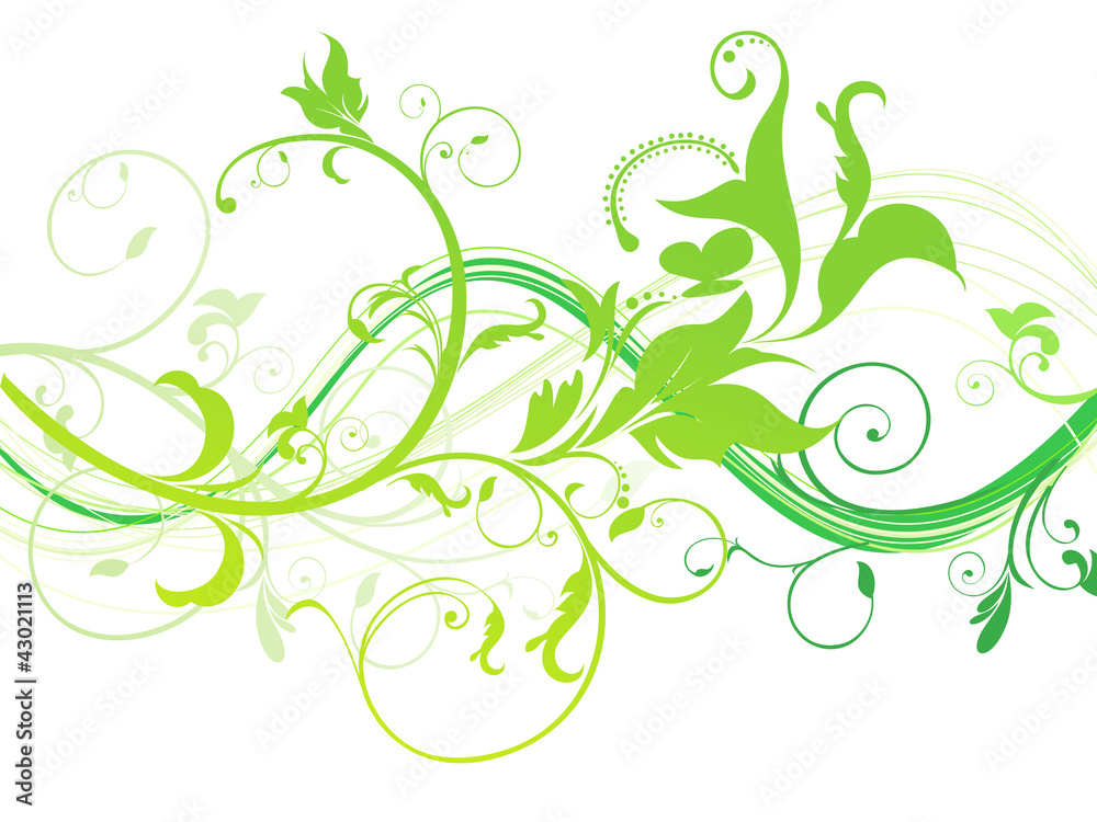 abstract green floral background abstract green floral background