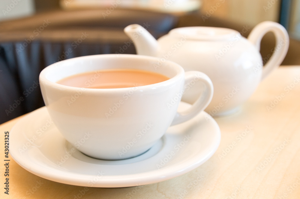 Cup of tea with teapot Cup of tea with teapot