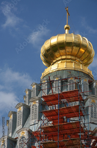 Obraz na płótnie Dome of New Jerusalem Monastery near Mosocw w salonie