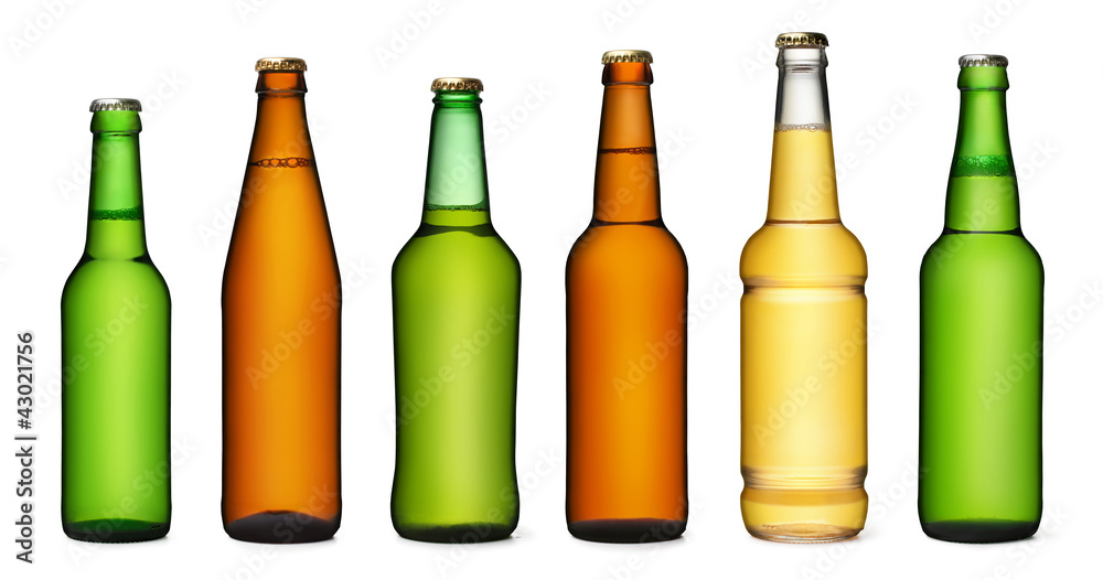Set of Bottles isolated on white background Set of Bottles isolated on white background