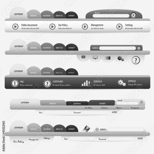 Black circle buttons