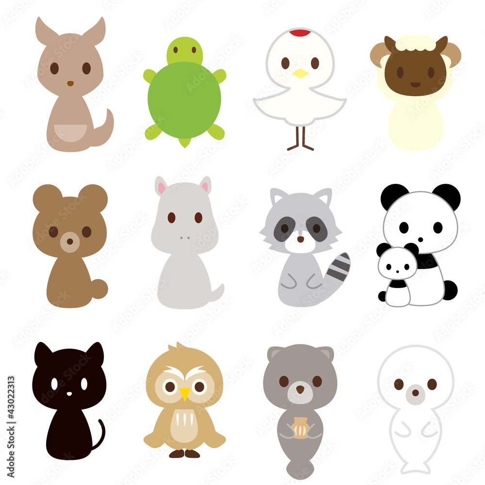 動物 鳥 １２種類 Stock イラスト Adobe Stock