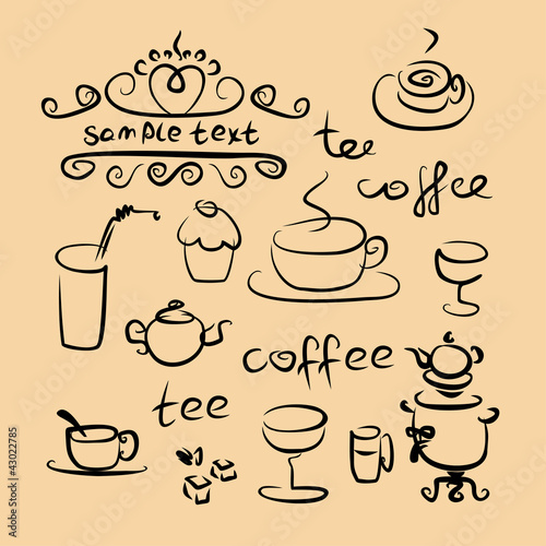 tea time silhouette set