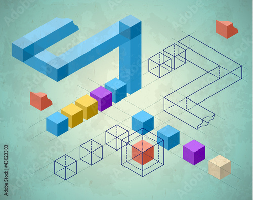 Infographics with cubes