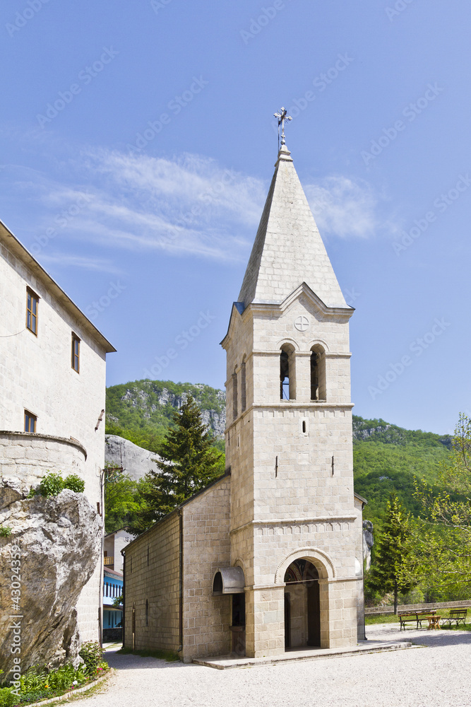Bell tower of Holy Trinity Church. Monastery Ostrog. Montenegro