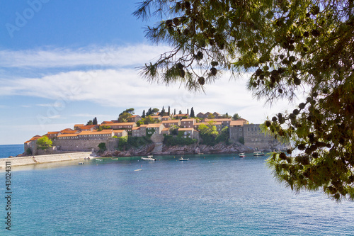 Famous Sveti Stefan is a small islet and Luxury hotel resort
