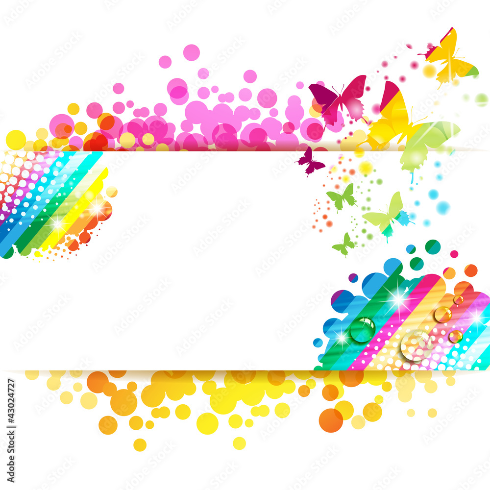 Colorful background with butterfly Colorful background with butterfly
