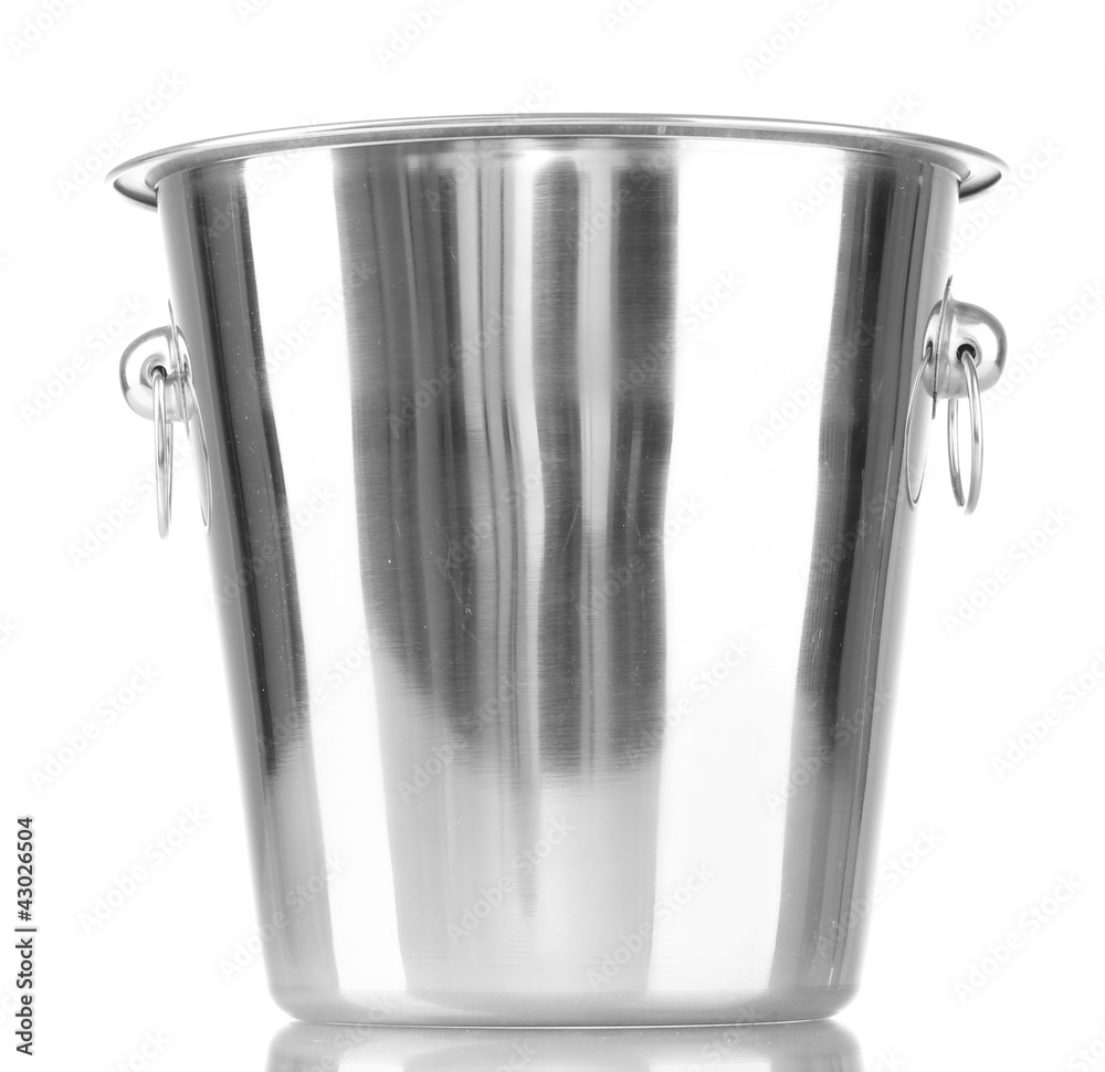 empty bucket for champagne bottle isolated on a white empty bucket for champagne bottle isolated on a white