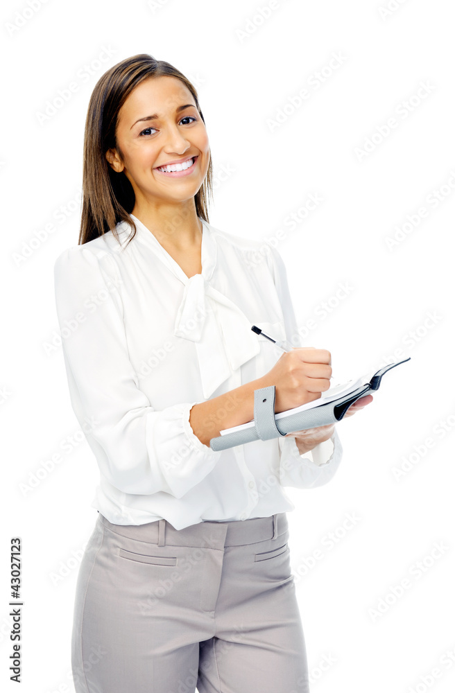 Businesswoman with personal organizer Businesswoman with personal organizer