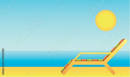 Beach chaise lounges