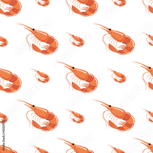 Seamless shrimps pattern