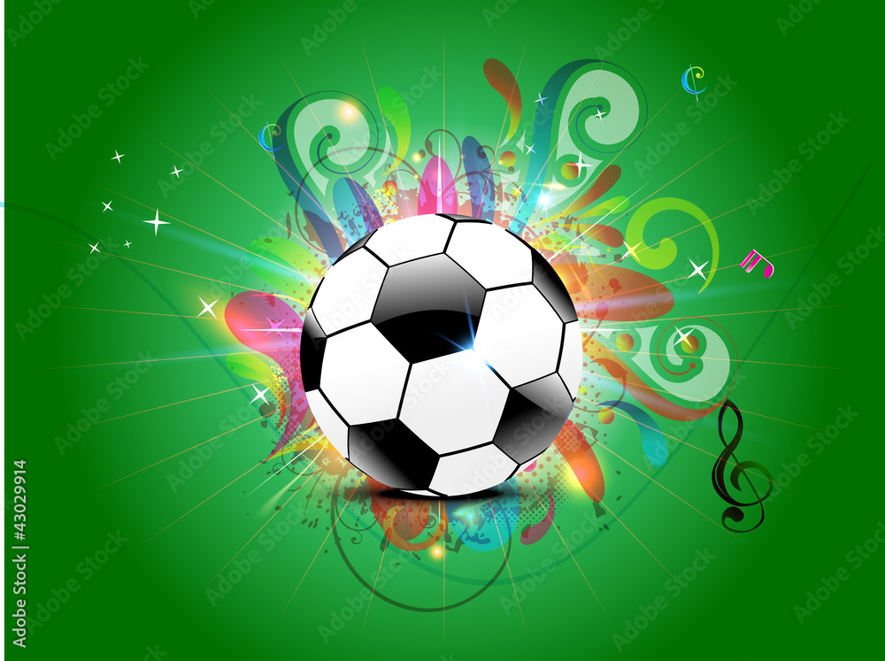 Obraz premium abstract football background with floral