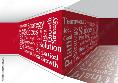 Business words on the wall