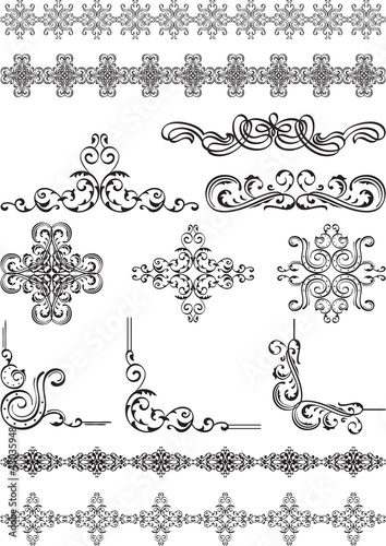 Set of ornate elements