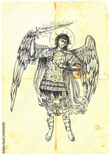 Archangel URIEL - hand-drawn