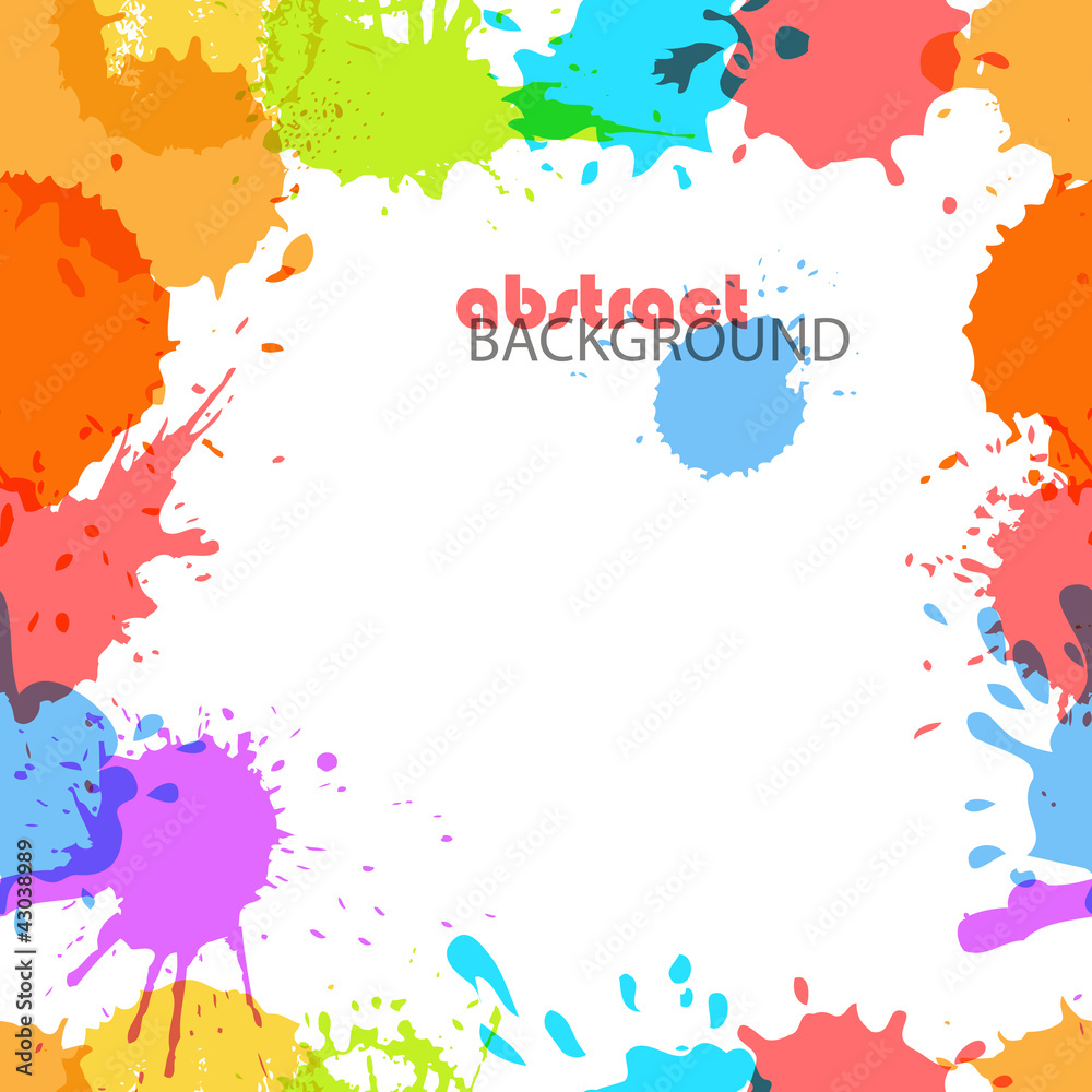 Obraz premium Color ink blots seamless background