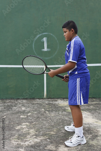 Thai boy tennis player