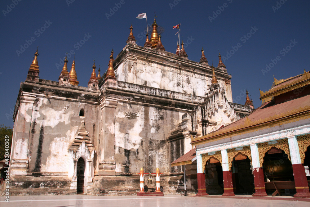 Manuha temple in Bagan Myanmar