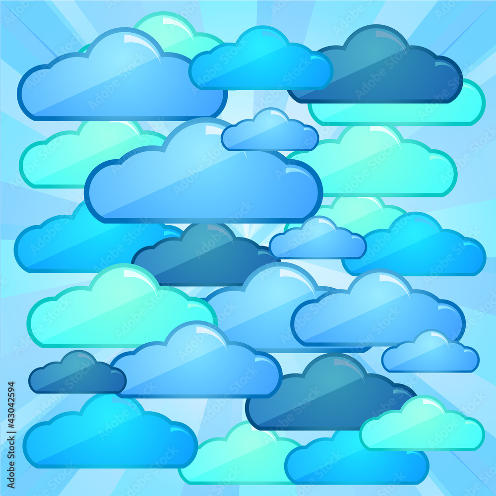 Fototapeta premium cloud computing batlle concept