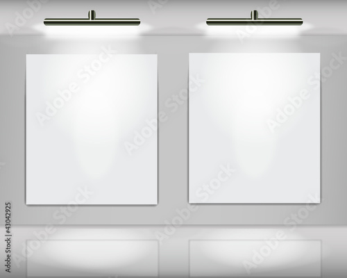 Art gallery with couple frames