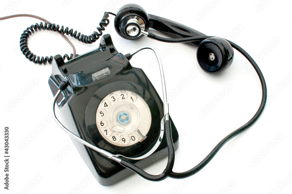 Stethoscope and telephone Stethoscope and telephone