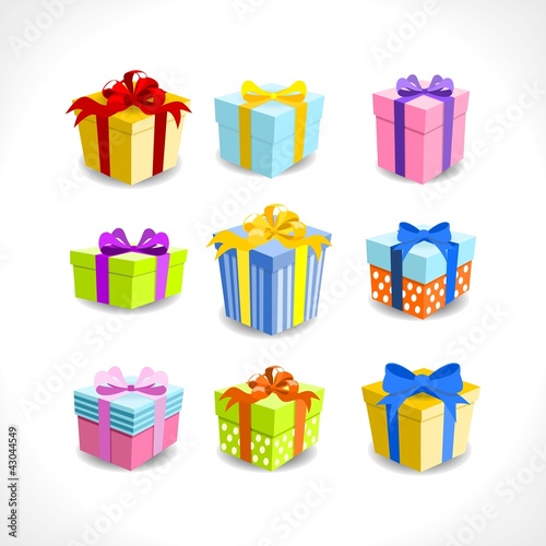 various colorful gifts