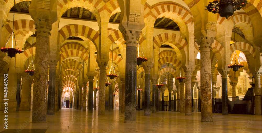 Interior of Mosque,  Cordoba,Andalusia,  Spain
