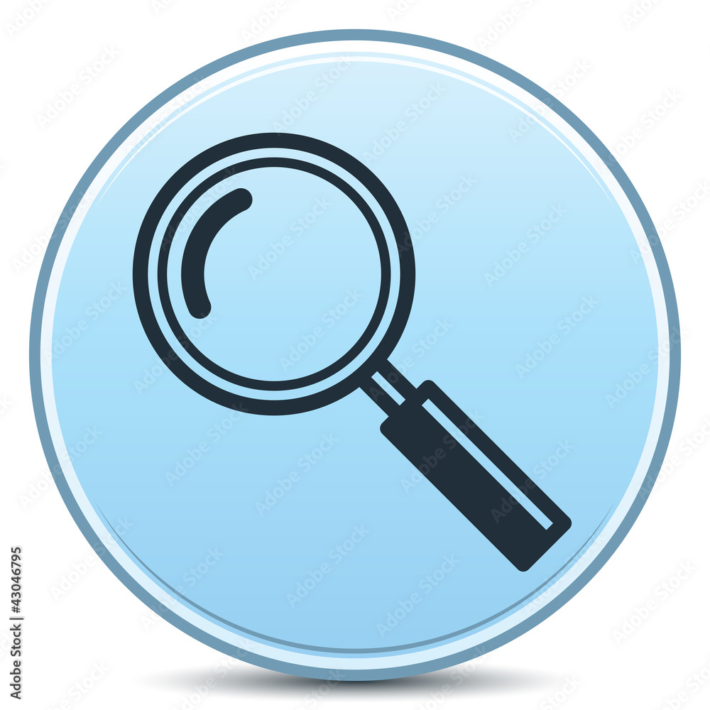 Vector Glass Magnifier Icon Matte Button. EPS10. Vector Glass Magnifier Icon Matte Button. EPS10.