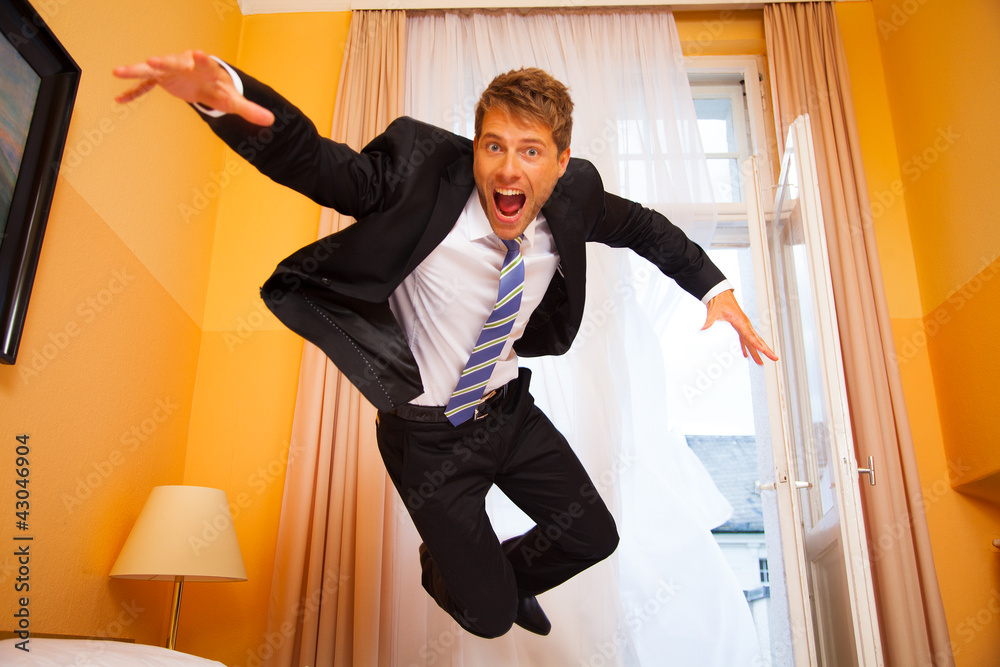 karrieresprung jump of the business tiger StockFoto Adobe Stock