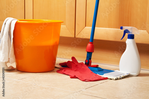 House cleaning with the mop