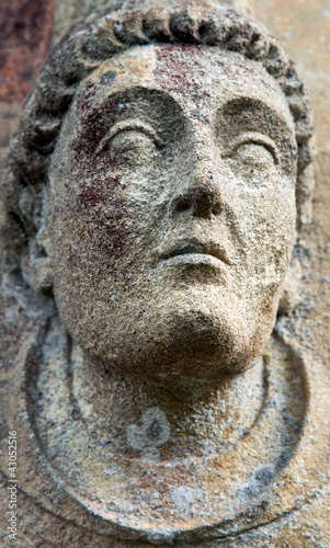 Stone bust of a knave