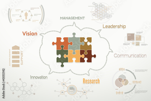 Teamwork infographics in vectors