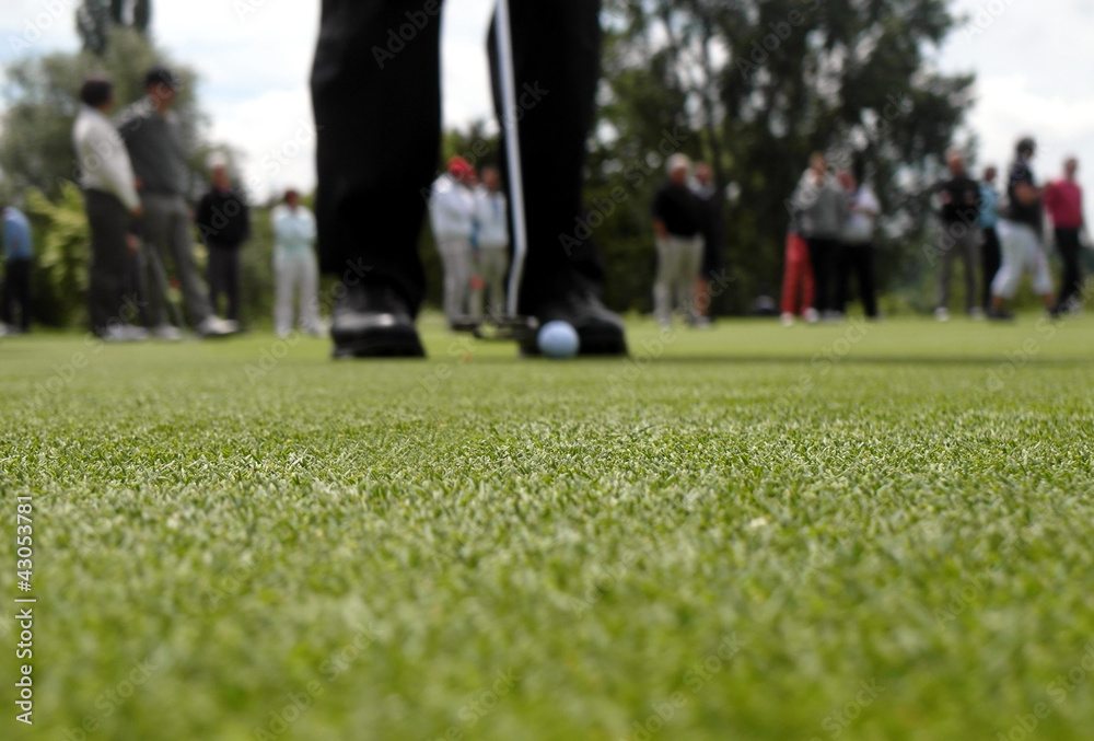 Obraz premium golfeur sur un green