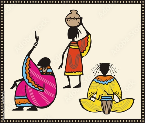 Vector African People Set