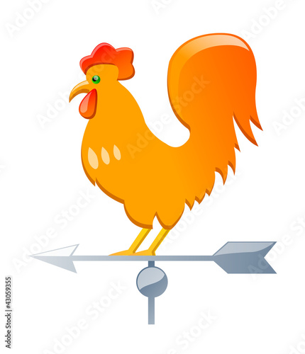 vector icon rooster weathercock