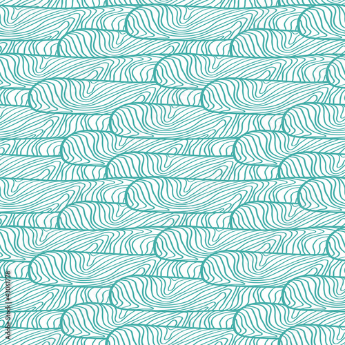 Seamless abstract hand drawn pattern, waves background.