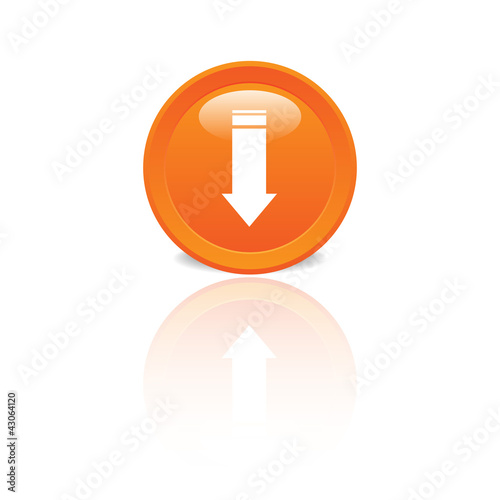 Vector download button photo