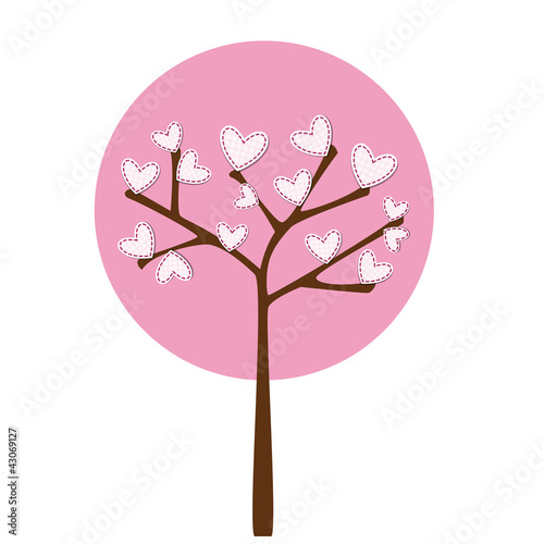 pink heart tree - albero in rosa