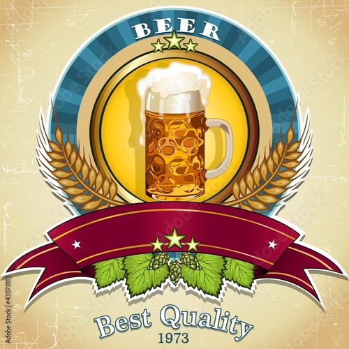 Blue logo beer